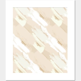 Pastel beige pat brushes Posters and Art